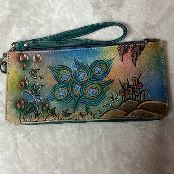 Biacci Hand Painted Leather Wallet - Picture 2 of 13